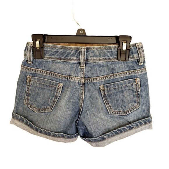 Old Navy Girls Jean Shorts Girlfriend Shorty Denim Shorts Cuffed Size 7 NWOT - Picture 5 of 7